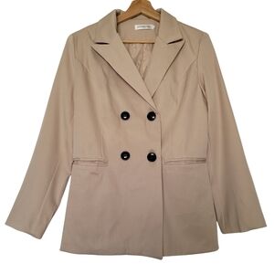 Just Youth Beige Tailored Blazer Jacket Large